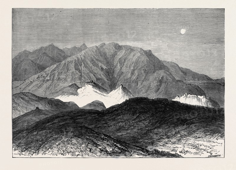 THE AFGHAN WAR: THE FIRST SHELL FROM FORT ALI MUSJID, 1879
