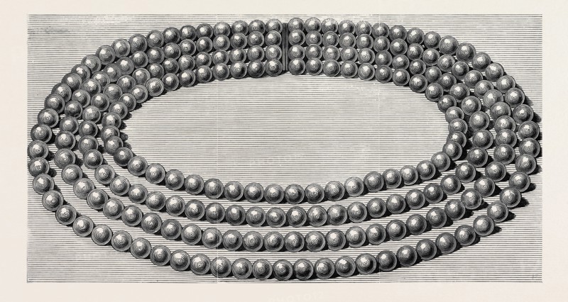 PEARL NECKLACE GIVEN TO THE BRIDE BY THE EMPEROR OF GERMANY, 1879