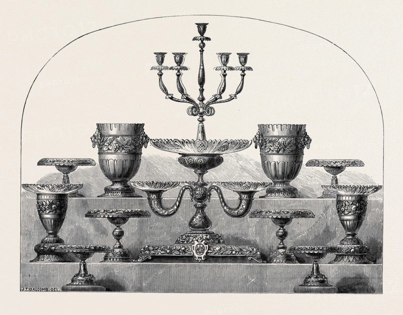 MARRIAGE OF THE DUKE OF CONNAUGHT: SILVER-GILT SERVICE PRESENTED BY THE ROYAL ENGINEERS, 1879