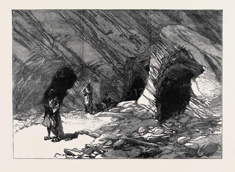 THE AFGHAN EXPEDITION: CAVES AT CHICKNOUR RIVER, 1879