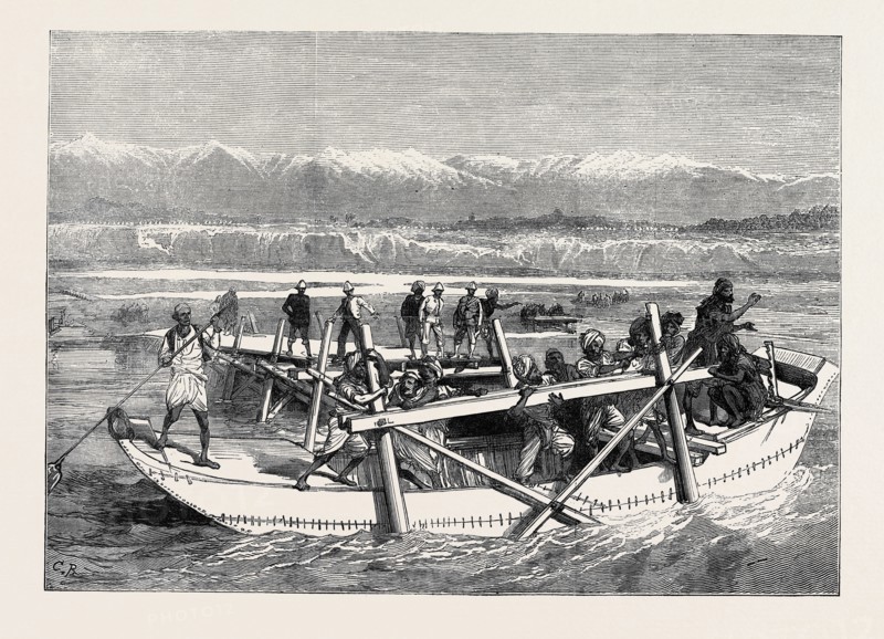 THE WAR IN AFGHANISTAN: BRIDGING THE CABUL RIVER, JELLALABAD, 1879