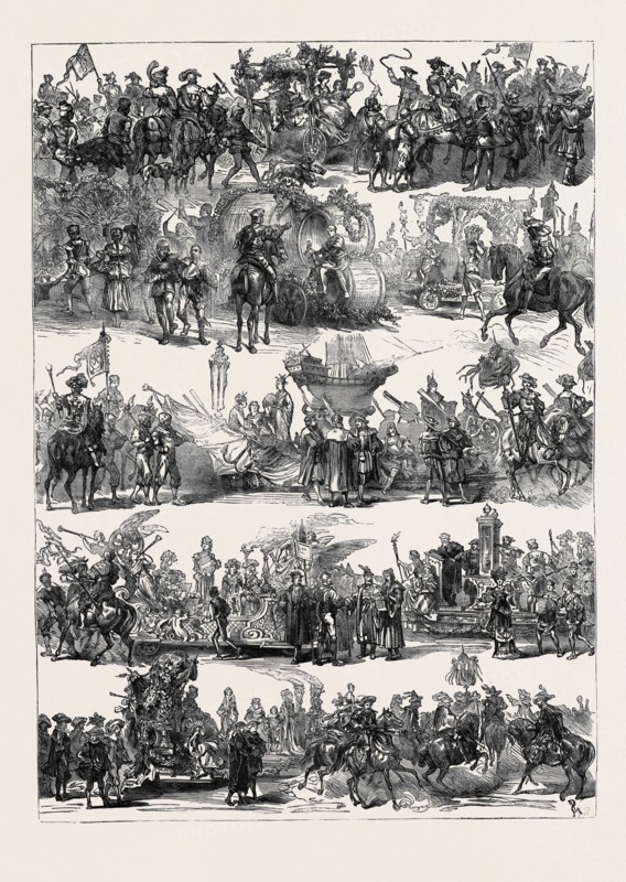 PROCESSION AT THE CELEBRATION OP THE SILVER WEDDING OF THE EMPEROR AND EMPRESS OF AUSTRIA AT VIENNA, 1879