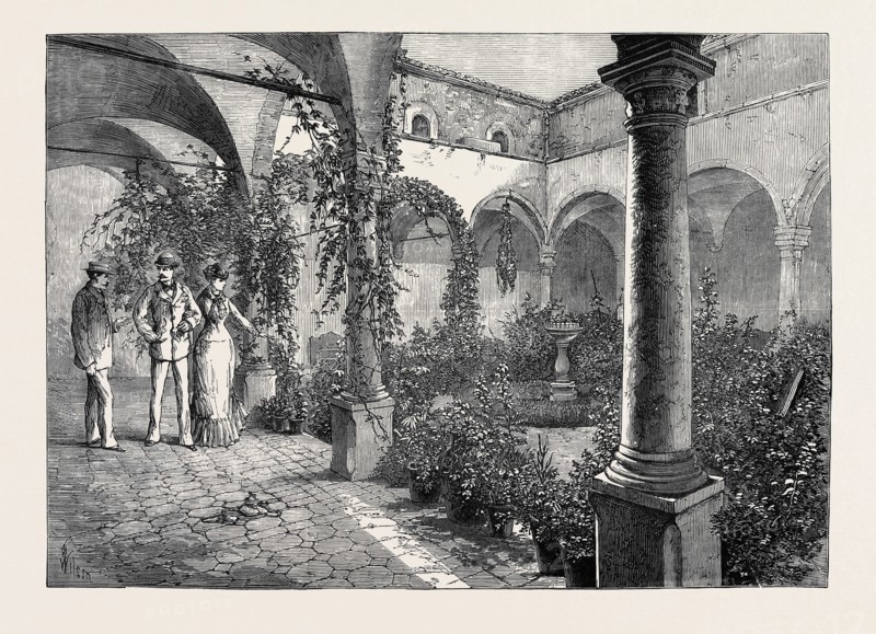 THE DUKE AND DUCHESS OF CONNAUGHT IN SICILY: QUADRANGLE OF THE CASTELLO CATARINA AT TAORMINA, 1879