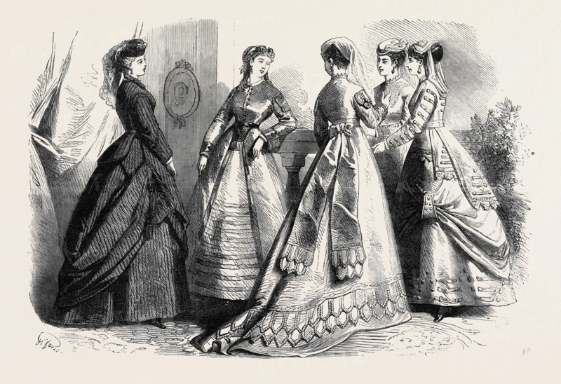 PARIS FASHIONS FOR OCTOBER, FRANCE, 1867