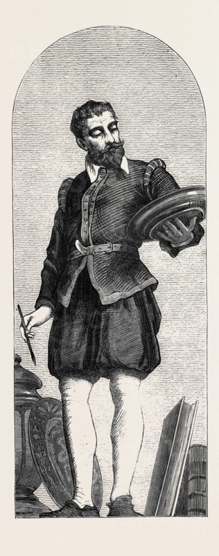 PALISSY, BY R. TOWNROE, MOSAIC PORTRAITS IN THE SOUTH KENSINGTON MUSEUM, LONDON, UK, 1867