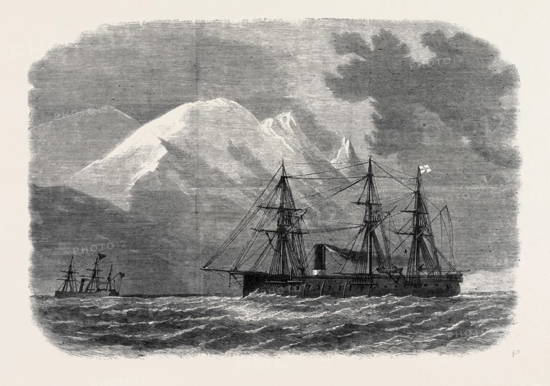 H.M.S. ZEALOUS IN THE STRAITS OF MAGELLAN, 1867