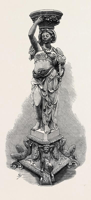 THE PARIS INTERNATIONAL EXHIBITION: MAJOLICA FIGURE OF A NEGRESS BY MINTON, FRANCE, 1867