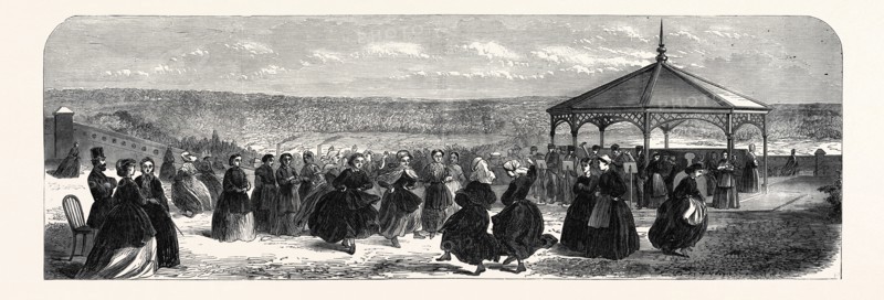 THE ASYLUM FOR CRIMINAL LUNATICS, BROADMOOR: THE AIRING-COURT, UK, 1867