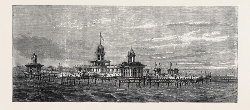 THE NEW PIER AT NEW BRIGHTON, CHESHIRE, UK, 1867
