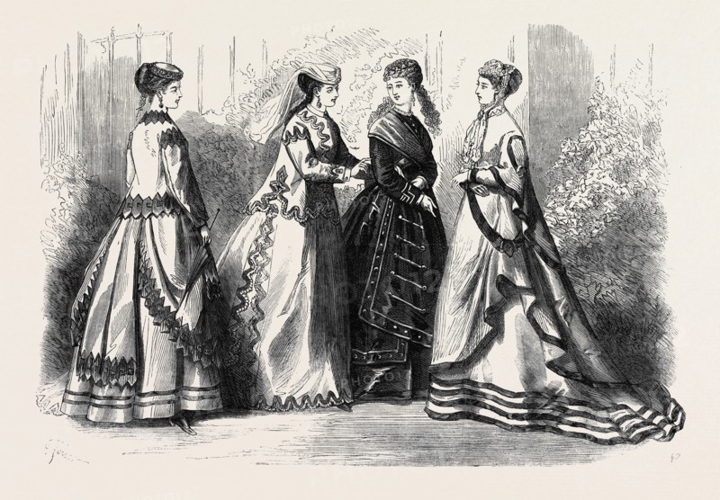 PARIS FASHIONS FOR SEPTEMBER, FRANCE, 1867