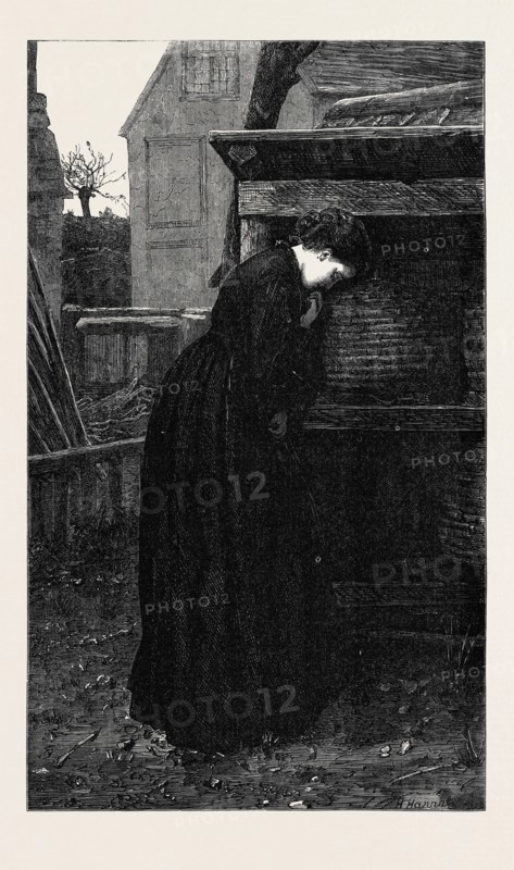 "TELLING THE BEES," BY E.K. JOHNSON, FROM THE EXHIBITION OF THE SOCIETY OF PAINTERS IN WATER COLOURS, 1867