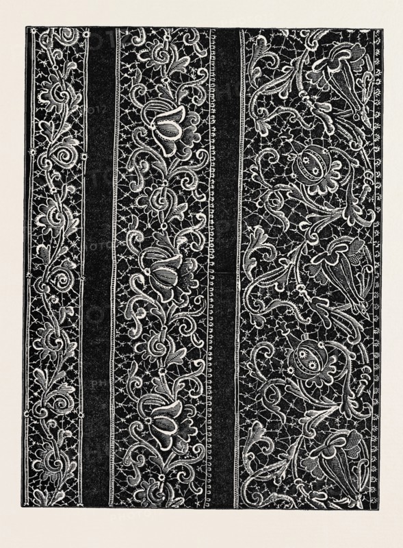 THE PARIS INTERNATIONAL EXHIBITION: POINT COLBERT, A REPRODUCTION OF VENICE POINT LACE, FRANCE, 1867
