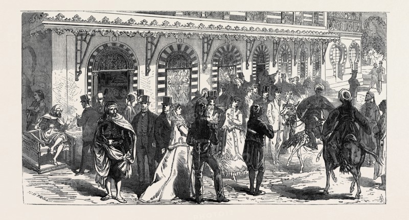 ROW OF SHOPS BENEATH THE PALACE OF THE BEY OF TUNIS, 1867