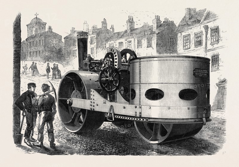 STEAMROLLER FOR THE STREETS OF LIVERPOOL, UK, 1867