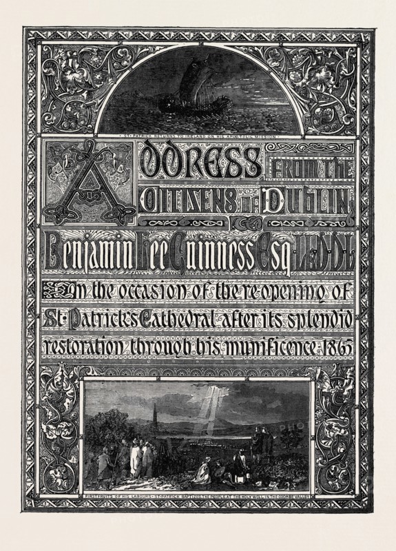 THE PARIS INTERNATIONAL EXHIBITION OF 1867: TITLEPAGE OF THE ILLUMINATED ADDRESS TO SIR B. GUINNESS, BART., FRANCE