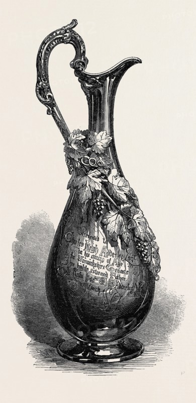 JUG PRESENTED TO C.L. ADDERLEY, ESQ , BY HIS FATHER'S TENANTS, 1867