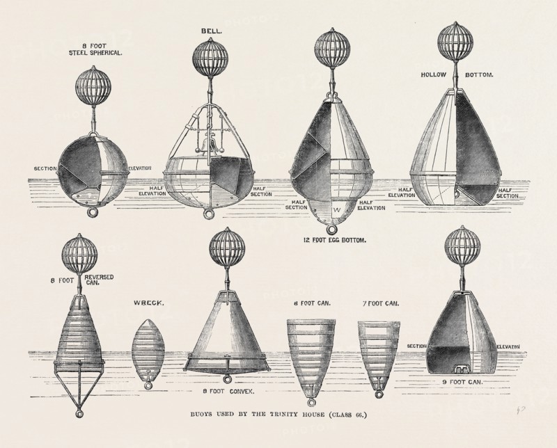 THE PARIS INTERNATIONAL EXHIBITION: BUOYS USED BY THE TRINITY HOUSE, 1867