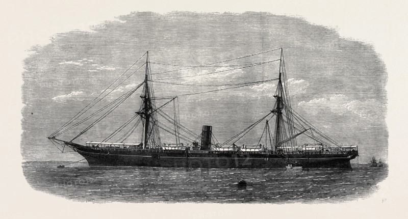 THE RHONE, ONE OF THE VESSELS LOST IN THE LATE HURRICANE IN THE WEST INDIES, 1867