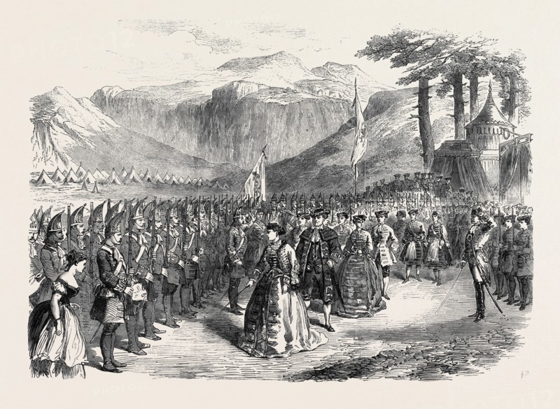 SCENE FROM "THE GRAND DUCHESS OF GEROLSTEIN," AT THE ROYAL ITALIAN OPERA, COVENT GARDEN, LONDON, UK, 1867