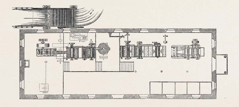 THE PARIS INTERNATIONAL EXHIBITION: WOODPULP MANUFACTORY, WITH H. VOELTIER'S PATENT MACHINE, FRANCE, 1867