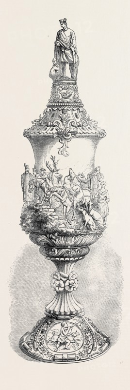 THE INTERNATIONAL EXHIBITION: CARVED IVORY CUP, BY F. BÃñHLER, IN THE ZOLLVEREIN DEPARTMENT, 1862