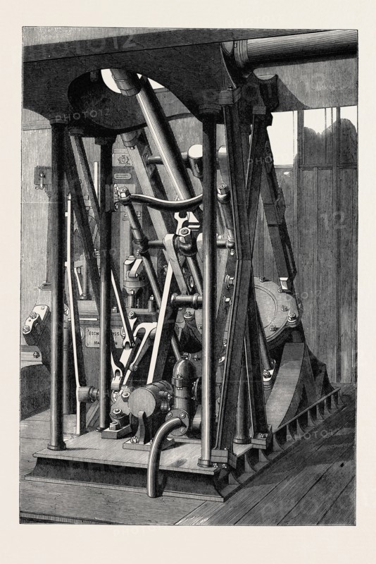 THE INTERNATIONAL EXHIBITION: MARINE ENGINE BY MESSRS. ESCHER, WYSS, AND CO., OF ZURICH, 1862