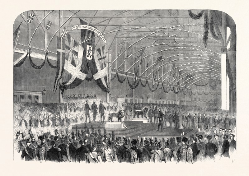 OPENING OF THE RAILWAY FROM GOTTENBURG TO STOCKHOLM: ARRIVAL OF THE KING OF SWEDEN AT THE RAILWAY STATION AT GOTTENBURG, 1862