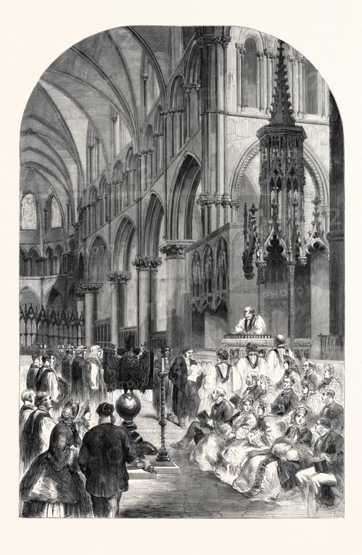 ENTHRONISATION OF THE MOST REV. DR. CHARLES THOMAS LONGLEY, LORD ARCHBISHOP OF CANTERBURY, IN THE CHOIR OF CANTERBURY CATHEDRAL, 1862