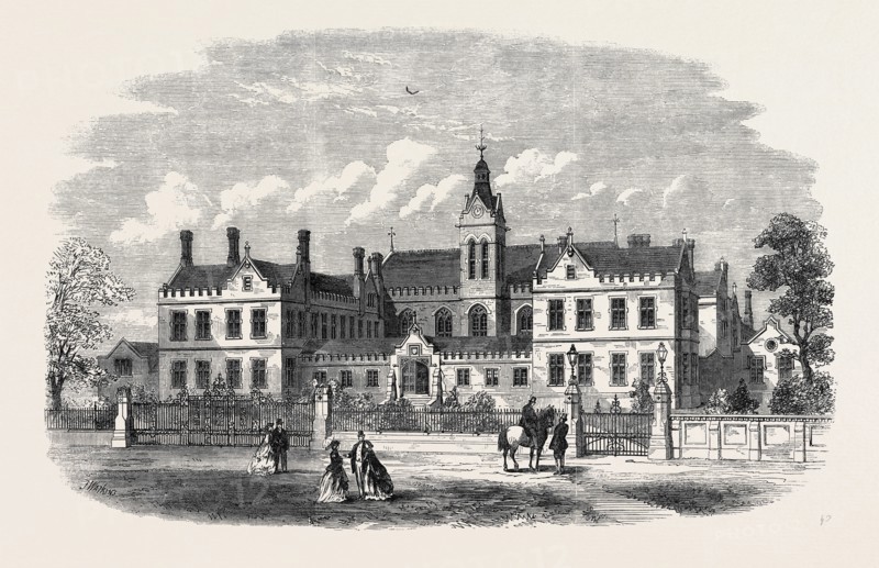NEW ASYLUM FOR FEMALE ORPHANS AT BEDDINGTON, NEAR CROYDON, 1866; UK