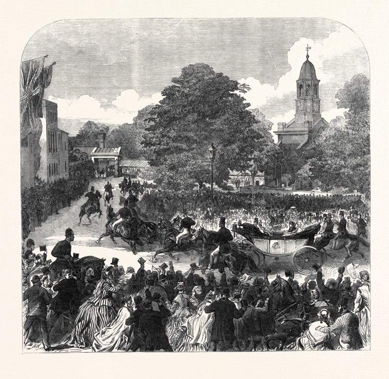 THE MARRIAGE OF PRINCESS MARY OF CAMBRIDGE AND PRINCE TECK: ARRIVAL OF THE QUEEN AT KEW, LONDON, UK, 1866