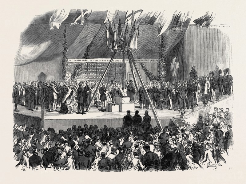 THE PRINCE OF WALES LAYING THE FOUNDATION STONE OF THE BRITISH AND FOREIGN BIBLE SOCIETY'S NEW BUILDING, 1866