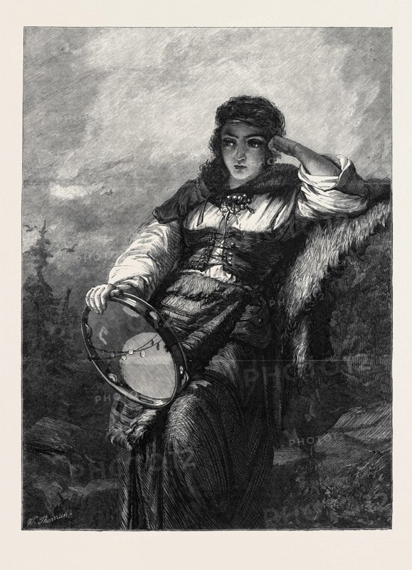 "HOMELESS," BY GUIDO BACH, IN THE EXHIBITION OF THE INSTITUTE OF PAINTERS IN WATER COLOURS, 1866
