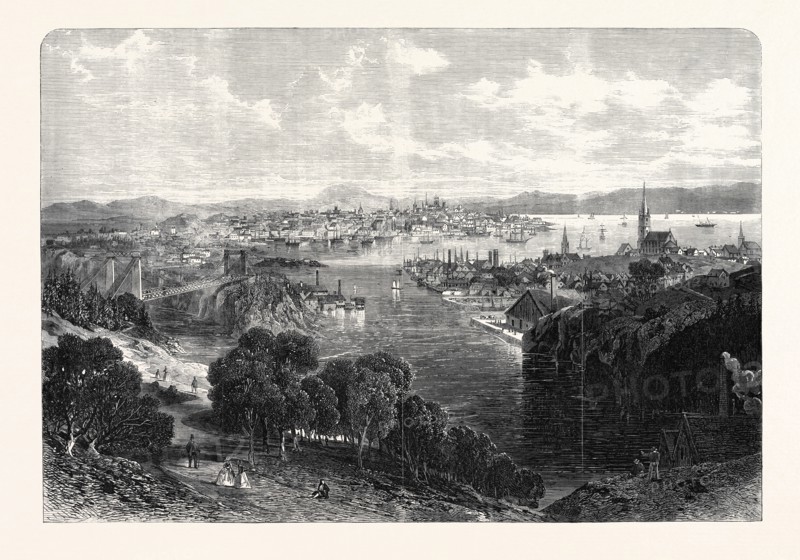 THE TOWN AND HARBOUR OF ST. JOHN, NEW BRUNSWICK, 1866