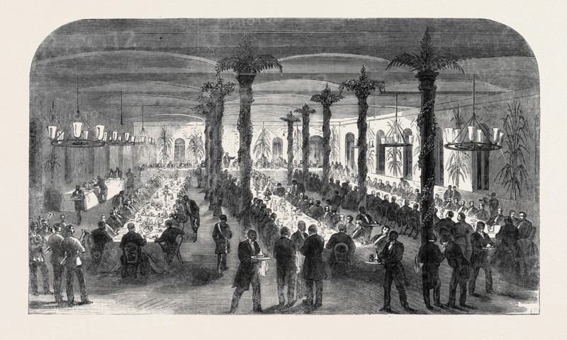 PUBLIC DINNER AT BARBADOES IN HONOUR OF THE COMMISSIONERS FROM THE BRITISH NORTH AMERICAN PROVINCES, 1866