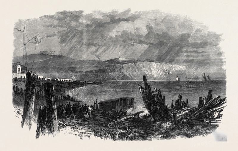 WRECK OF A SWEDISH BRIG AT SANDOWN, ISLE OF WIGHT, UK, 1866