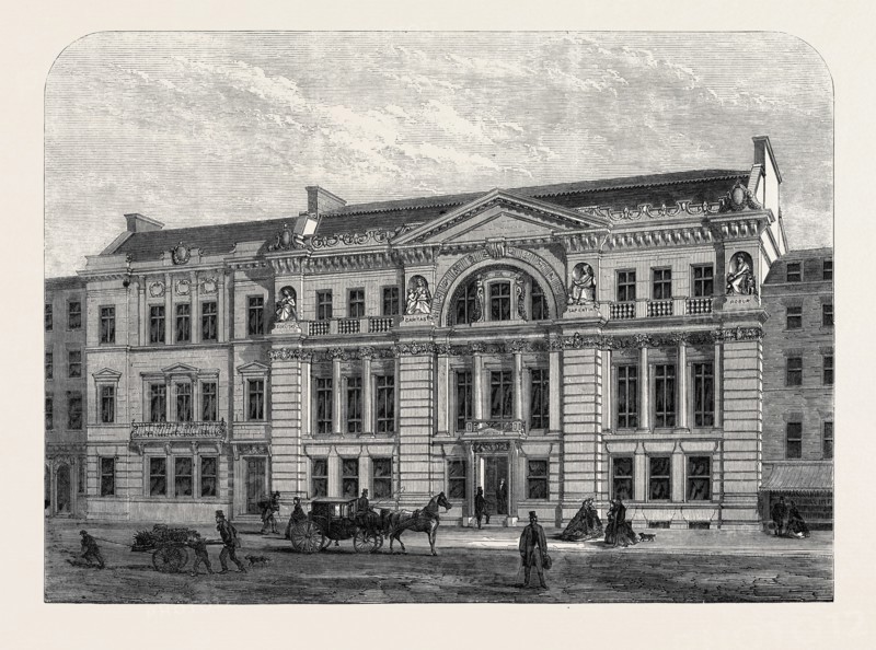FRONT OF THE NEW FREEMASONS' HALL, GREAT QUEEN STREET, LINCOLN'S INN FIELDS, 1866