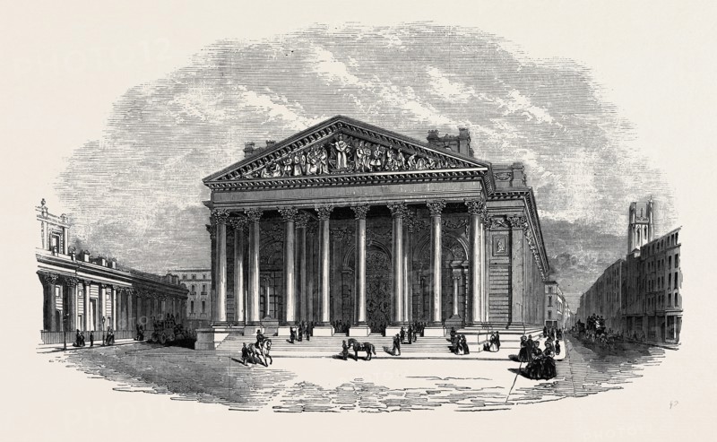 NEW ROYAL EXCHANGE, (FROM THE ARCHITECT'S DRAWING.)
