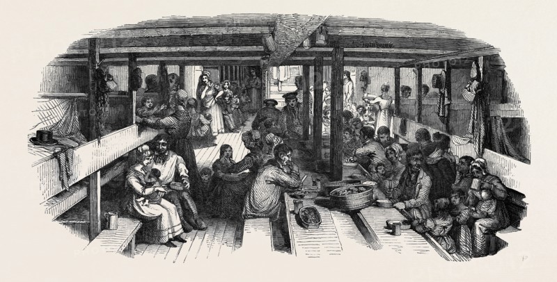 EMIGRANTS AT DINNER.