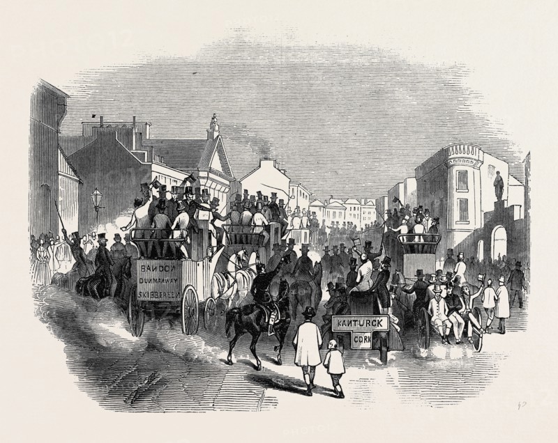 CITY OF CORK, SCENE ON THE DAY OF THE O'CONNELL DINNER
