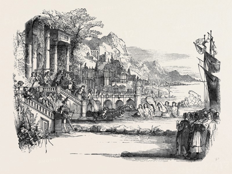 SCENE FROM THE EXTRAVAGANZA OF "THE FAIR STAR," AT THE PRINCESS' THEATRE.