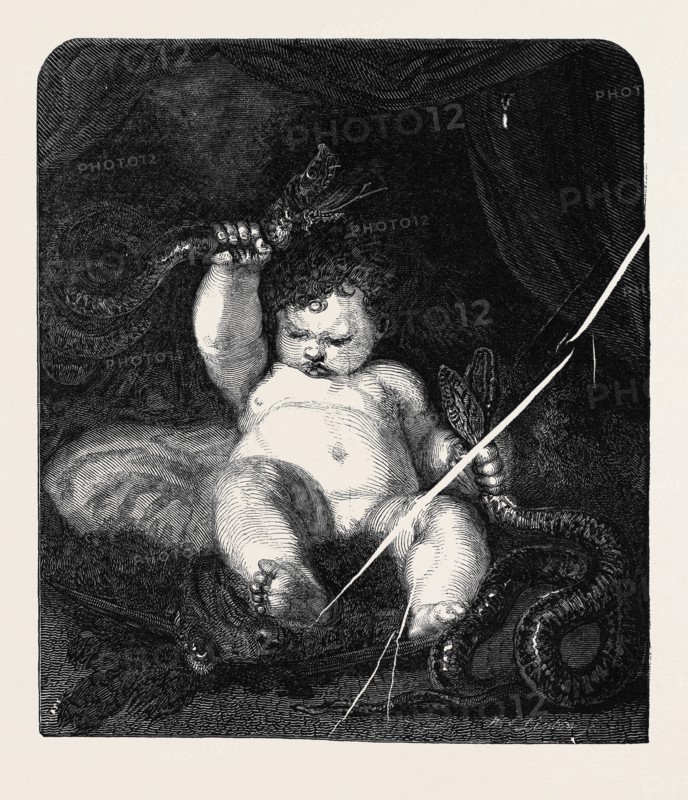 INFANT HERCULES, FROM THE PICTURE BY SIR JOSHUA REYNOLDS.