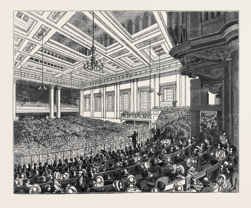 "MAY MEETINGS" IN THE METROPOLIS, INTERIOR OF EXETER HALL