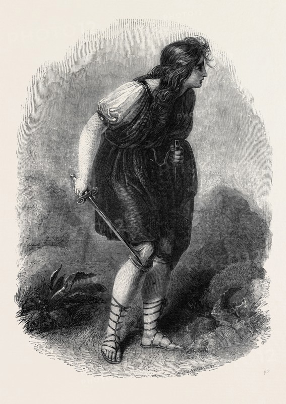 SPECIMEN OF WOOD ENGRAVING, "IMOGENE," AFTER WESTALL