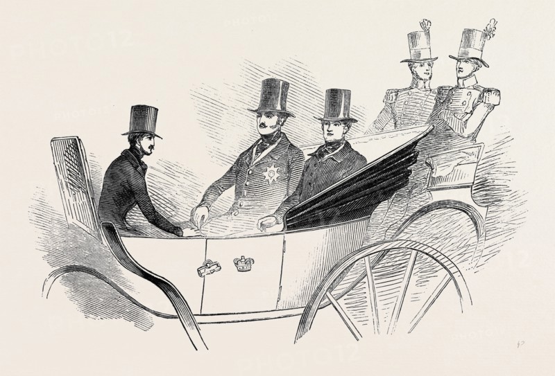 THE EMPEROR OF RUSSIA, THE KING OF SAXONY, AND PRINCE ALBERT, AT ASCOT RACES