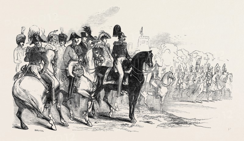 THE GRAND REVIEW IN WINDSOR GREAT PARK, THE ILLUSTRIOUS VISITORS AND STAFF