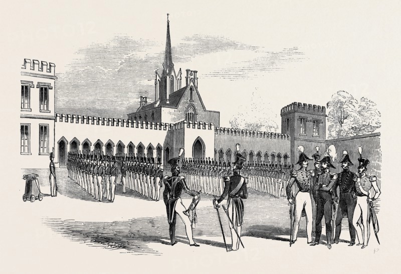 PARADE OF CADETS, IN THE STONE COURT.