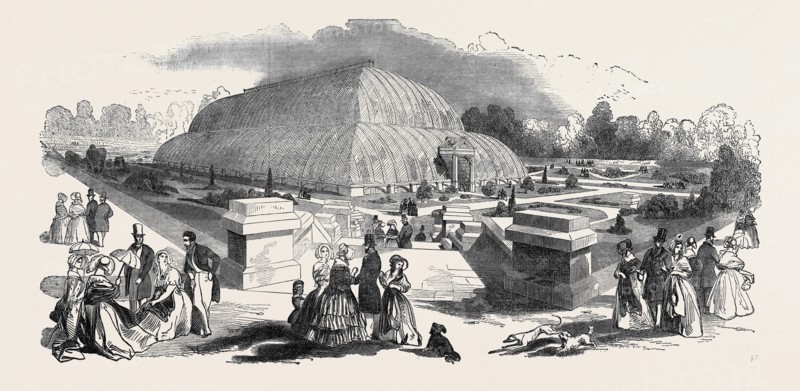 THE GREAT CHATSWORTH CONSERVATORY: THE EXTERIOR, FROM THE ITALIAN TERRACE