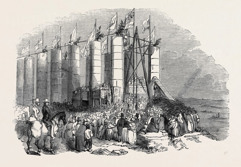 CEREMONY OF LAYING THE "FOUNDATION STONE" OF THE DURHAM MONUMENT, ON PENSHER HILL.