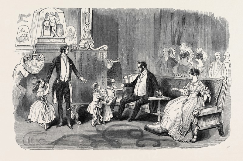 VISIT OF THE KING OF THE FRENCH TO QUEEN VICTORIA: THE CRIMSON DRAWING ROOM: INTRODUCTION OF LOUIS PHILIPPE TO THE INFANT ROYAL FAMILY