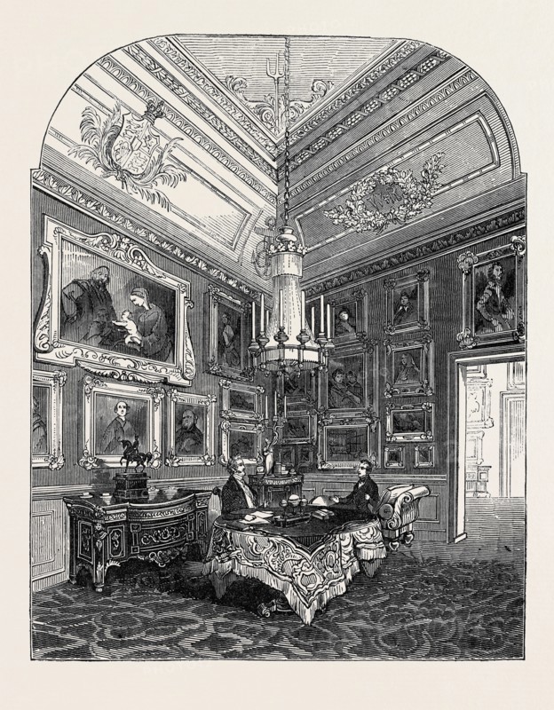 VISIT OF THE KING OF THE FRENCH TO QUEEN VICTORIA: THE KING'S CLOSET, WINDSOR CASTLE